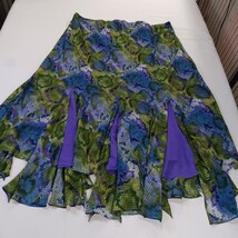 Added Dimensions Women's Green/Purple Buttom Pleated Skirt Size 3X (26/28W) image 14