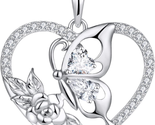 Gift for Women Wife Mom, Women&#39;S Butterfly Necklace 925 Sterling Silver ... - $97.26