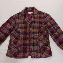 Christopher & Banks Petite Women's Multicolor 5-Button Flannel Blazer Jacket P/S image 15