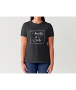 Women&#39;s T-Shirt Funny Tee Shirt - &quot;I Identify As A Circle&quot; Gildan 6400 S... - £17.02 GBP