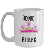 Mother's Day Mugs - Mom Rules - Best Mom Ever Coffee Cup - Worlds Best Mom Gift  - £17.29 GBP