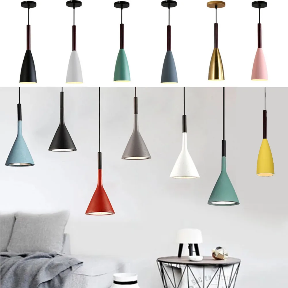 Modern Nordic Pendant Lights Simple Lamps Multicolor Minimalist Hanging ... - $20.90+