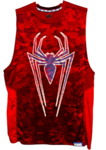 marvel spiderman spider print red muscle tee-shirt tank top size 2X run&#39;... - $303.77 MXN