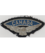 WW11 CANADA MILITARY CLOTH SILVER WINGS PATCH - £5.12 GBP