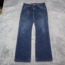 English Laundry Pants Mens 32 Blue Straight Medium Wash Denim Logo Jeans - £23.31 GBP