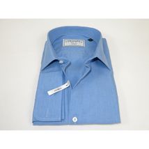 Men's Shirt Charles TYRWHITT Turkey 100% Cotton French Cuffs CHT-1 Blue image 3