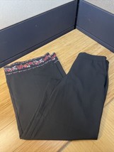 New York and Company Stretch Floral Embroidery Wide Leg Pants Woman&#39;s Si... - $374.14 MXN