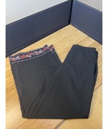 New York and Company Stretch Floral Embroidery Wide Leg Pants Woman&#39;s Si... - $27.15 CAD