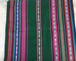 Tablecloth Andean South American Bolivian Stripes Neon Decor Wool Sateen - $70.13