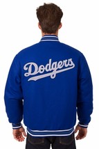 MLB Los Angeles Dodgers JH Design Wool Reversible Jacket Embroidered Pat... - £141.58 GBP