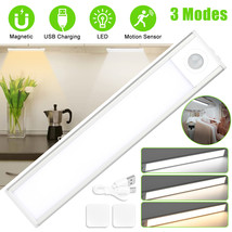 LED Motion Sensor Light USB Rechargeable Under Cabinet Closet Kitchen Lamp Strip - £16.77 GBP