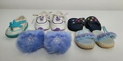4 Pairs of American Girl AG Doll Shoes Slippers Sandals Cheerleader Sneakers Lot - $18.99