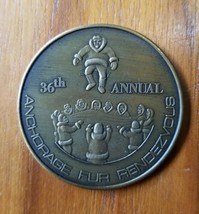 Greater Anchorage Inc Alaska 1971 Fur Rendezvous Commemorative Medal Bronze Coin - £12.36 GBP