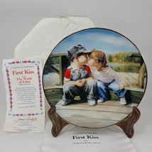 Donald Zolan The First Kiss Collector Plate by the Hamilton Collection COA XBHAT - $11.00