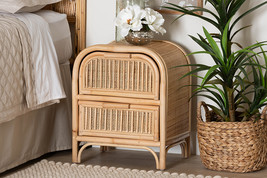 Teresa Bohemian Natural Rattan 2-Drawer Nightstand - $3,547.72 MXN