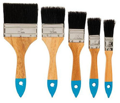 5 Piece Paint Brush Set Professional Decorating Pure Bristle Brushes DIY... - €5,14 EUR