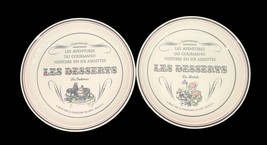 Vintage Gien France Le Gourmand Les Desserts Plates Set 6 – 8.75" Hand-Painted image 4