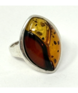 Sterling Silver Poland PZ Genuine Tri-Color Amber Ring, Size 6 - $698.62 MXN