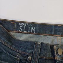 Bull Head Gravels Slim Denim Blue Jeans High Rise Men's Size 34x32 Fits (36×32) image 5