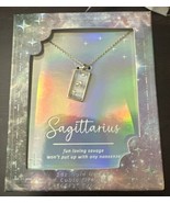 14k Gold Dipped Glass Zodiac Saggitarius Necklace New - $12.00