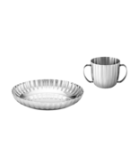 Bernadotte by Georg Jensen Stainless Steel Child Set Deep Plate &amp; Cup - New - $117.81