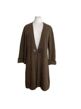 Soft Surroundings Womens Cardigan Sweater M Wool Angora Blend Chevron Pattern - £22.94 GBP