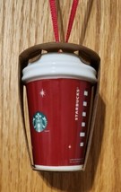 Starbucks 2012 Ceramic To-Go Cup, Red Winking Snowman (11020496) - £19.53 GBP