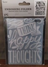 Darice Embossing Folders Think Happy Thoughts Paper Crafting Card Making Emboss - £7.52 GBP