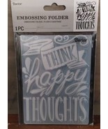 Darice Embossing Folders Think Happy Thoughts Paper Crafting Card Making... - £7.43 GBP