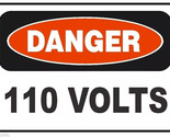 Danger 110 Volts Electrical Electrician Safety Sign Sticker Decal Label ... - £1.53 GBP+