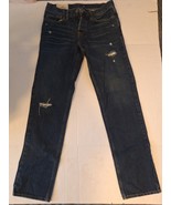 Hollister Men&#39;s Button Fly Distressed Classic Straight Blue Jeans Size 3... - $46.31 CAD