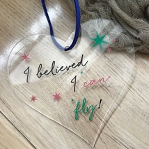 Handmade acrylic Hanging Heart Plaque Gift Perfect for Inspirational Kee... - $15.40