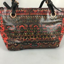 Sakroots Red Olive Green Black Printed PVC Shoulder Bag Handbag Satchel - $43.61