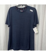 Fila Sport Men&#39;s T-Shirt Navy Blue Mesh Size XL - $14.85