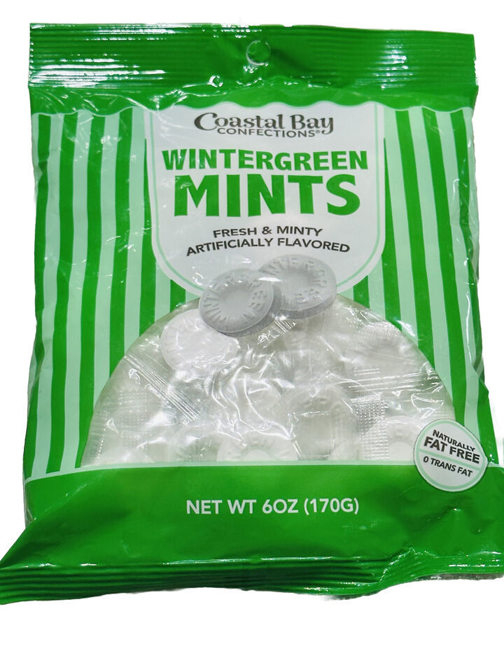 Coastal Bay Wintergreen Mints Fresh Mint Artificially Flavor Fat Free:6oz/170gm