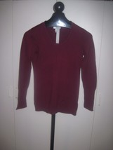 LOFT ANN TAYLOR LADIES LS SCOOP NECK PULLOVER-S-WINE-ACRYLIC/NYLON-GENTL... - $5.89