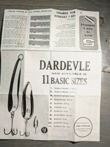 Vintage Daredevle Fishing Lure Price Sheet Paper Booklet List Data Schedule - $16.88