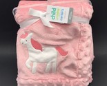 Carter&#39;s Unicorn Baby Blanket Minky Sherpa Child of Mine Pink NWT - $69.99