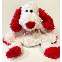 Adonis White Dog Red Ears Paws Beanie of the Month Button Mint w/ tags Valentine - £6.39 GBP