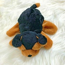 Caltoy Black Brown Dog Hand Puppet Plush Animal toy  - £14.81 GBP