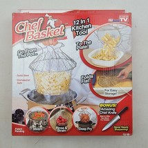 New Original Chef Basket 12 in 1 Kitchen Tool Steam Rinse Fry New In Box - £5.93 GBP