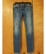 American Eagle Size 00 Skinny Stretch Jeans Womens Regular Distressed  Size 00 - £9.55 GBP
