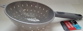 Kitchen Colander Strainer Gray Plastic 7&quot; Basket 5&quot; Handle Colanders - $3.46