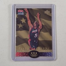 Grant Hill #S2 USA Basketball Career Statistics Gold Parallel SP 1996 Up... - $7.95