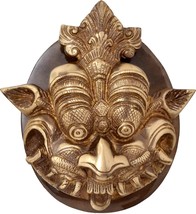 Brass Dragon Face Door Knocker with Plate Base (Brown Standard Size BEST QUALITY - £58.71 GBP