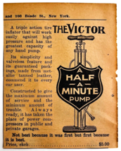 1917 Victor Half A Minute Tire Pump Advertisement Chas Miller Automobili... - $19.99