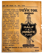 1917 Victor Half A Minute Tire Pump Advertisement Chas Miller Automobili... - $19.99