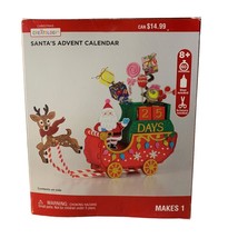 Santa&#39;s Advent Calendar Craft Kit Countdown to Christmas Sleigh Reindeer - $10.69