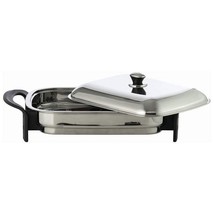 T304 Stainless Steel 16&quot; Rectangular Electric Skillet - £112.34 GBP