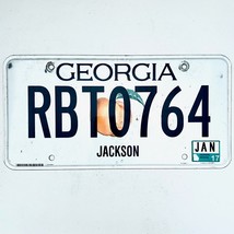 2017 United States Georgia Jackson County Passenger License Plate RBT0764 - $225.96 MXN